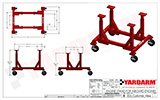 Yardarm ES3 		Engine Stand Dimensioned Drawing