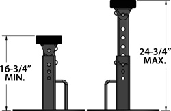 Inboard Boat Stands Adjustable Height Diagram