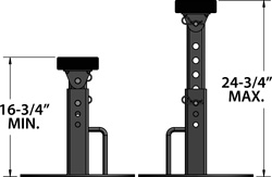 Inboard Boat Stands Adjustable Height Diagram